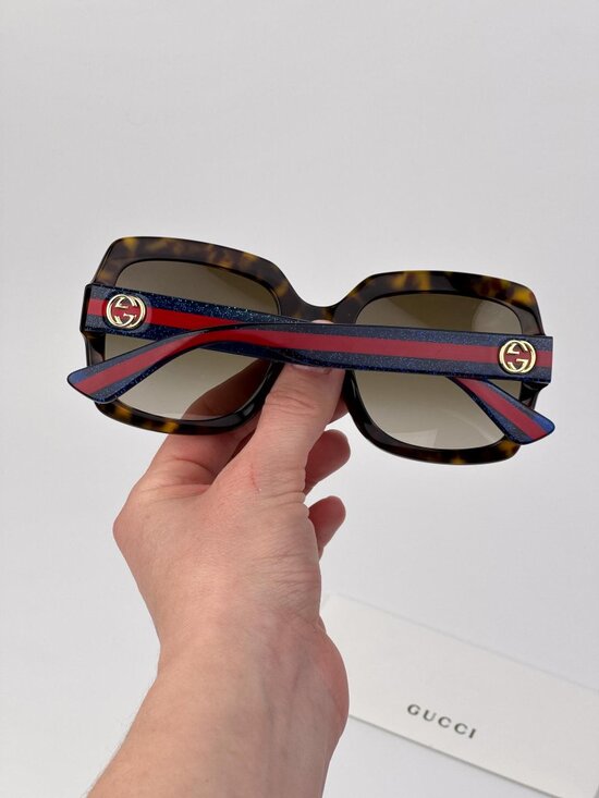 Gucci Women’s Sunglasses | Havana Oversized Square Brown Gradient | GG0036S 004